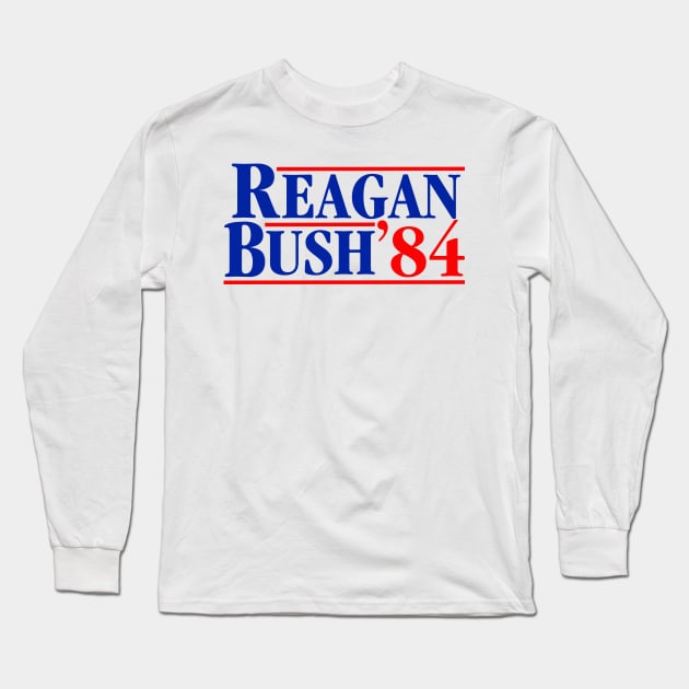 Reagan Bush 84 Long Sleeve T-Shirt by Tainted